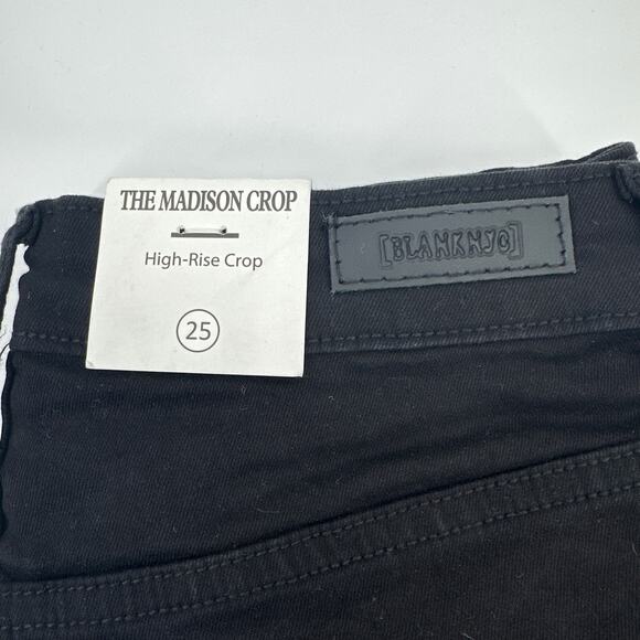 Blank NYC The Madison Crop high rise jeans in Black Size 25 NWT - Picture 6 of 12